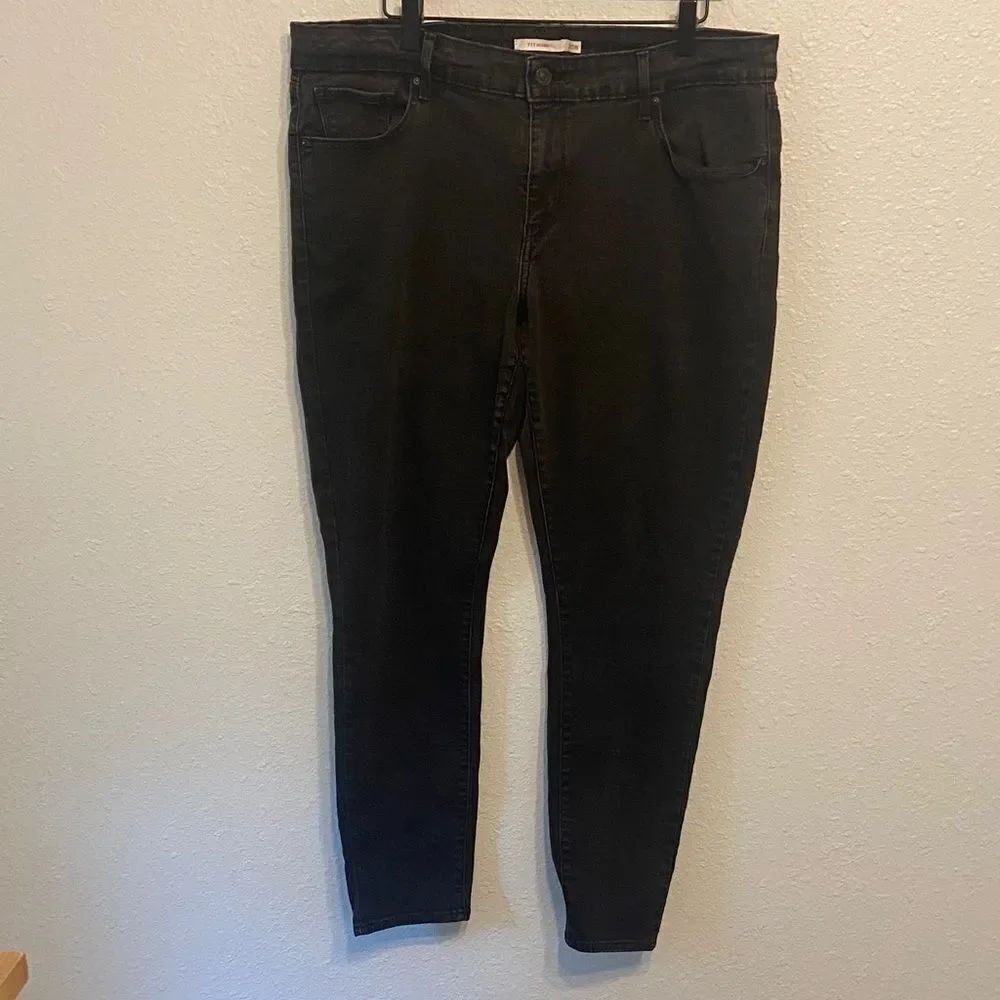 Levi's Black 711 Skinny High Waist Jeans Size 20W